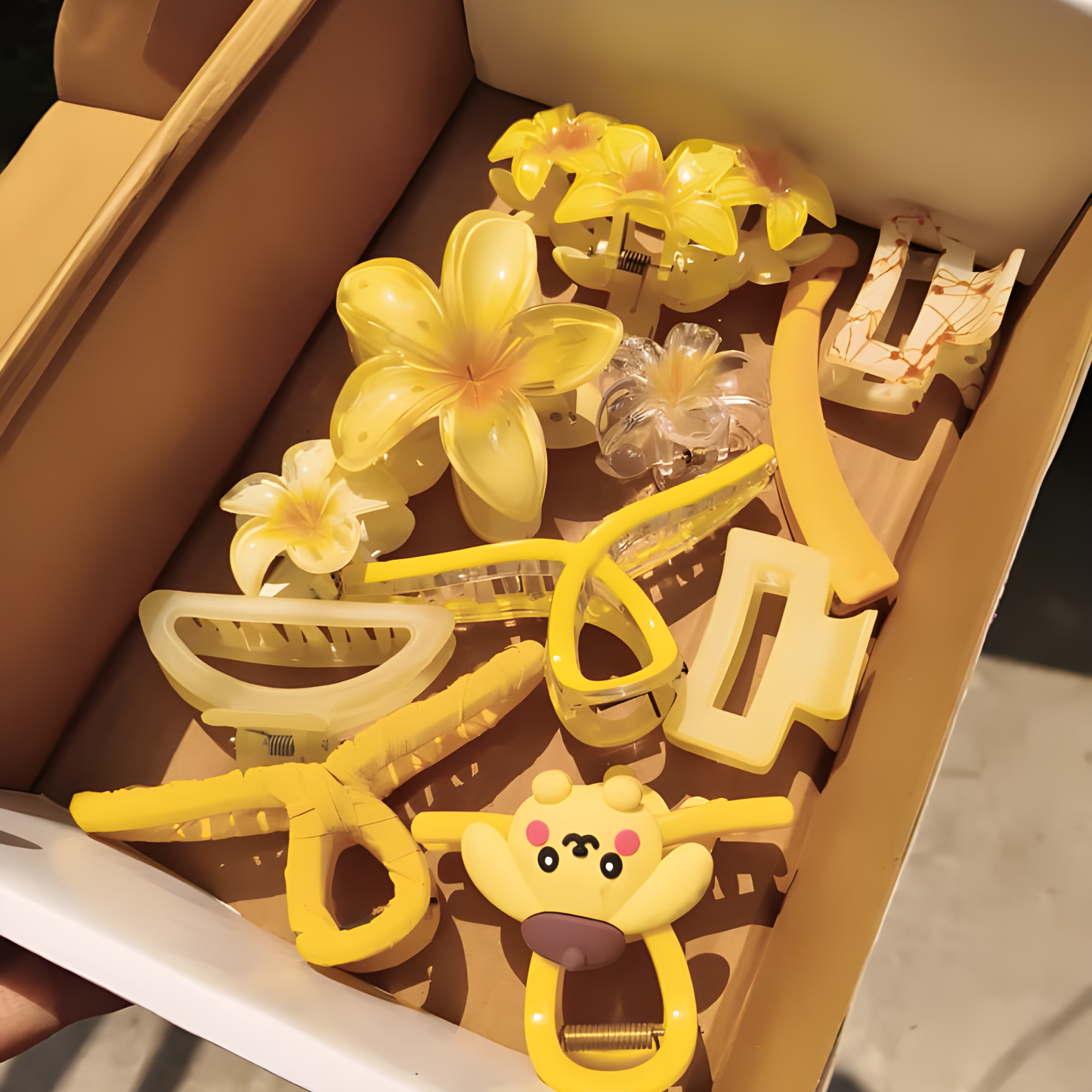 Miori Sunshine Bloom Hair Clip Set – 10 Pieces